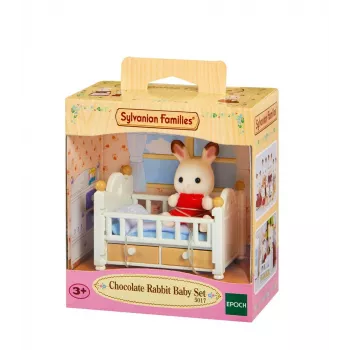 Sylvanian Families conjunto bebé conejo de chocolate (cuna), 3 año(s), multicolor, poliestireno, plástico