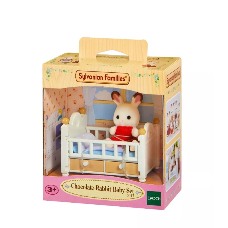 Sylvanian Families conjunto bebé conejo de chocolate (cuna), 3 año(s), multicolor, poliestireno, plástico