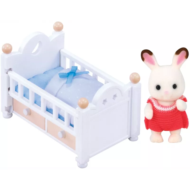 Sylvanian Families conjunto bebé conejo de chocolate (cuna), 3 año(s), multicolor, poliestireno, plástico