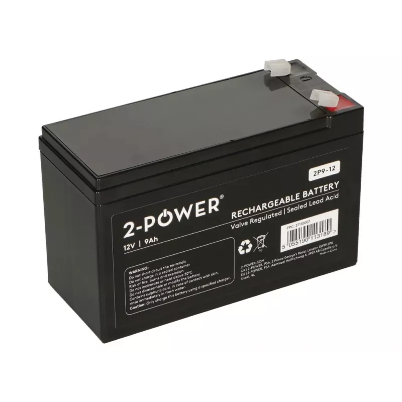 Batería para SAI 2-Power 2P9-12 batería de plomo-AGM (VRLA) 12 V 9 Ah