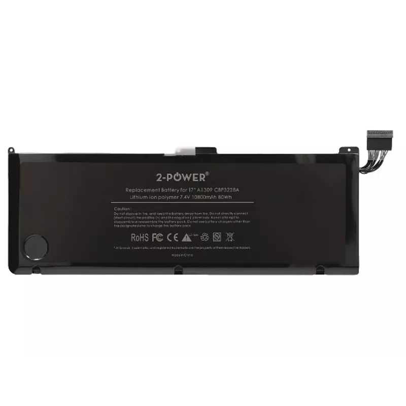2-Power 7,4 V 11200 mAh Li-Polymer batería de portátil, batería, Apple MacBook Pro 17 inch A1297 (mediados de 2009 EMC2272/EMC2329, mediados de 2010 EMC2352)