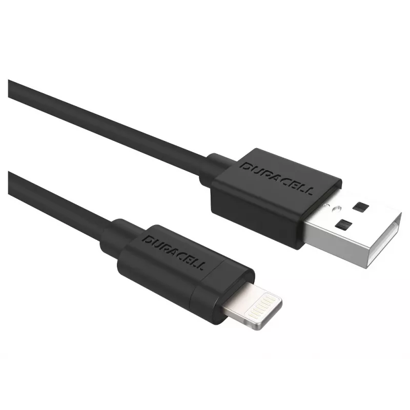 Duracell cable de sincronización/carga 1 metro negro