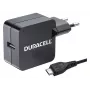 Duracell Cargador de teléfono/tablet 2.4A, Interior, CA, 5 V, 2,4 A, Negro