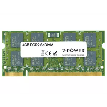 2-Power Memoria SoDIMM 4GB DDR2 800MHz, 4 GB, 1 x 4 GB, DDR2, 800 MHz, SO-DIMM de 200 pines, Verde