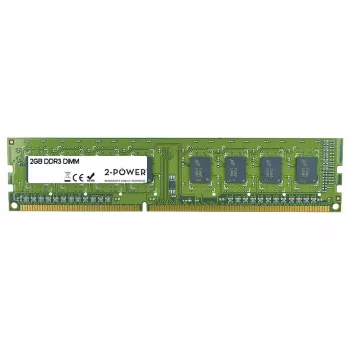 2-Power Memoria DIMM 2GB MultiSpeed 1066/1333/1600 MHz, 2 GB, 1 x 2 GB, DDR3, 1600 MHz, DIMM de 240 pines, Verde