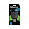 Duracell 2x2,4A cargador USB para teléfono/tablet, interior, AC, 5 V, negro