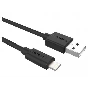 Duracell cable de sincronización/carga 2 metros negro, 2 m, USB A, Lightning, 2.0, negro