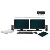 2-Power base de acoplamiento USB 3.0 Dual Display, docking, 3,5 mm, USB Type-A, USB Type-B, 10/100/1000 Mbit/s, negro, 5 Gbit/s