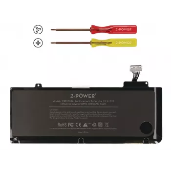2-Power 10,95 V 6000 mAh batería de portátil Li-Polymer, batería, Apple MacBook Pro 13 inch A1278, mediados de 2009 (EMC2326)