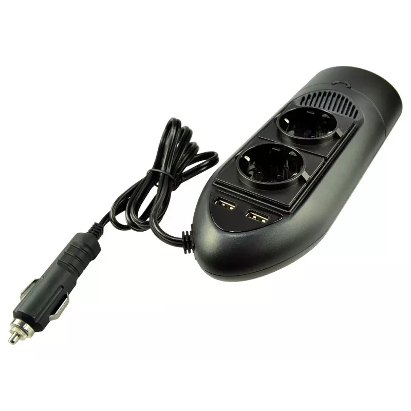 Inversor Duracell 175W Twin EU Socket, Universal, Interior, 12 V, 175 W, 12 V, DC1-to-DC2