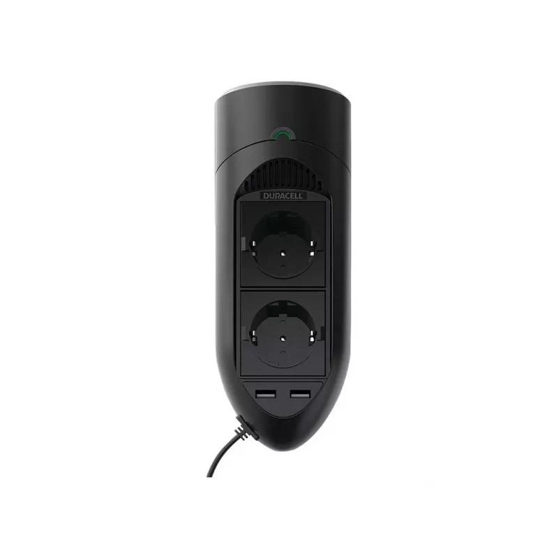 Inversor Duracell 175W Twin EU Socket, Universal, Interior, 12 V, 175 W, 12 V, DC1-to-DC2