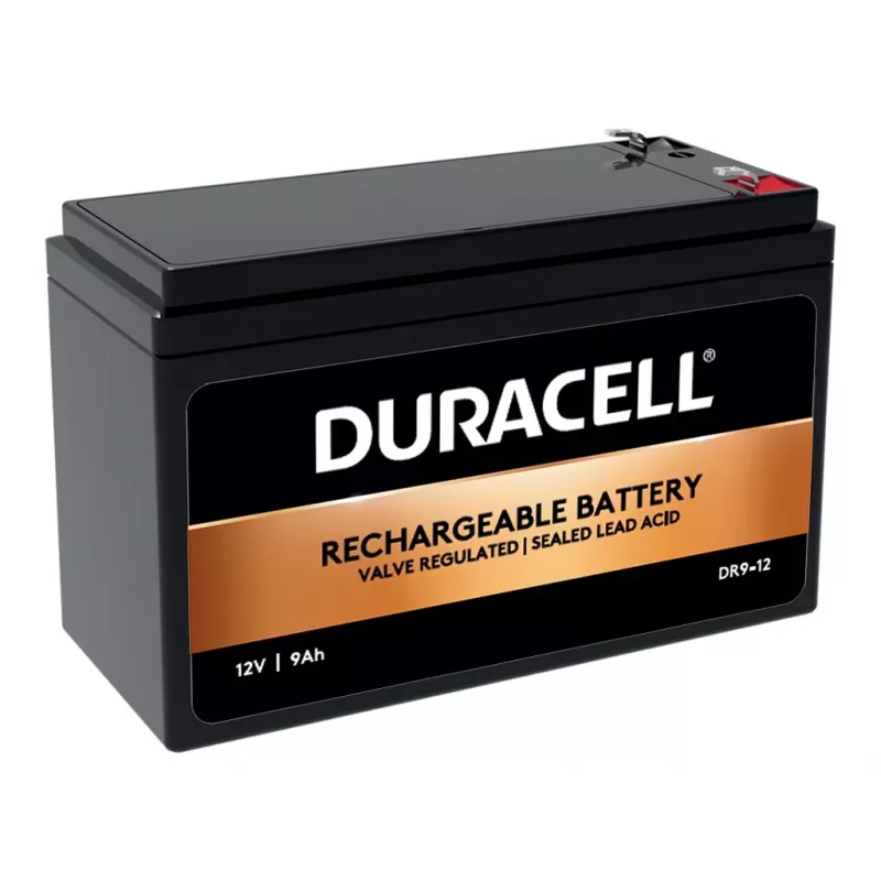 Batería VRLA Duracell 12V 9Ah, plomo-ácido sellada (VRLA), 12 V, 9 Ah, 9000 mAh, 108 Wh, 2,4 kg