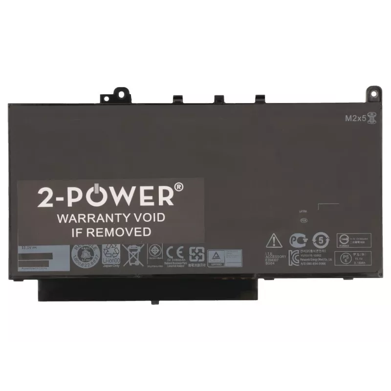 Batería para portátil 2-Power 11,1 V 37 Wh (3 celdas) Li-Polymer, batería