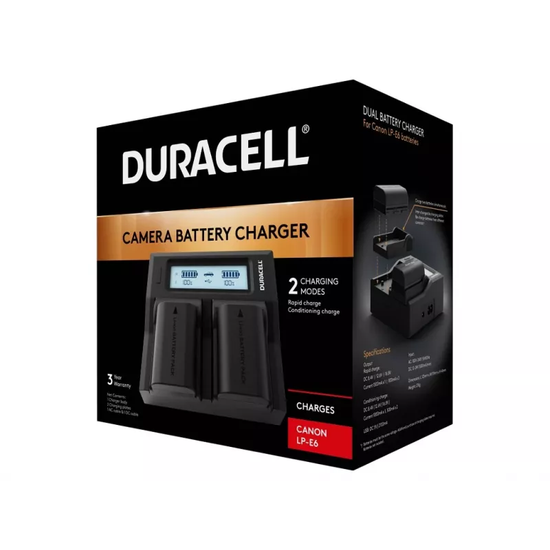 Cargador de baterías Duracell DRC6103