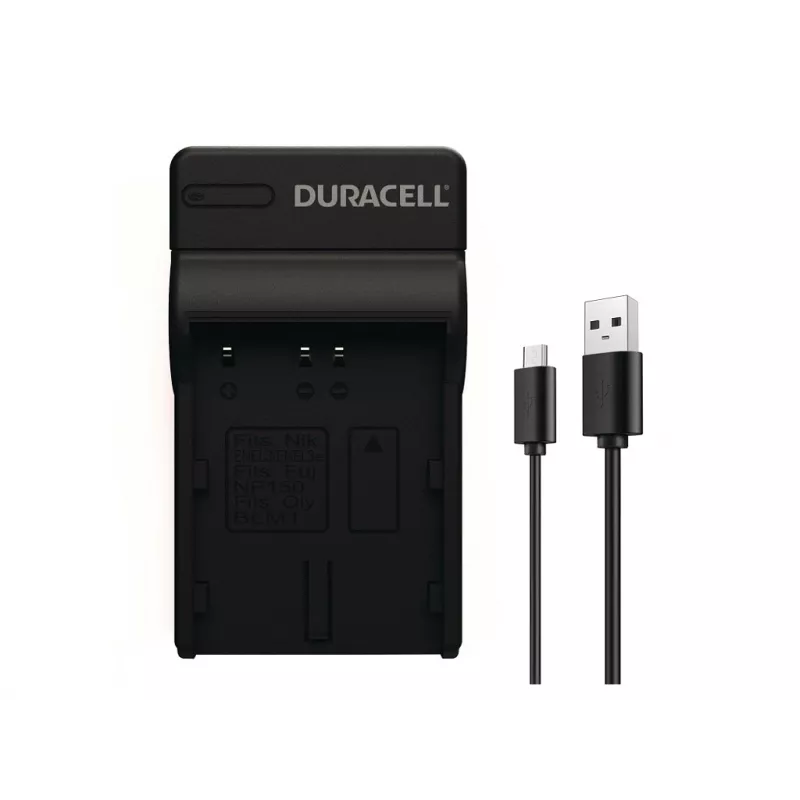 Cargador de batería para cámara digital Duracell, USB, cargador de interior, Nikon EN-EL3e, FujiFilm NP-150, negro, 5 V, 5 V
