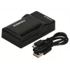 Cargador para cámara digital Duracell, USB, cargador de batería de interior, Panasonic DMW-BLF19, negro, 5 V, 5 V