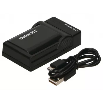 Cargador para cámara digital Duracell, USB, cargador de batería de interior, Panasonic DMW-BLF19, negro, 5 V, 5 V