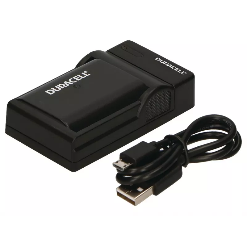 Cargador para cámara digital Duracell, USB, cargador de batería de interior, Panasonic DMW-BLF19, negro, 5 V, 5 V