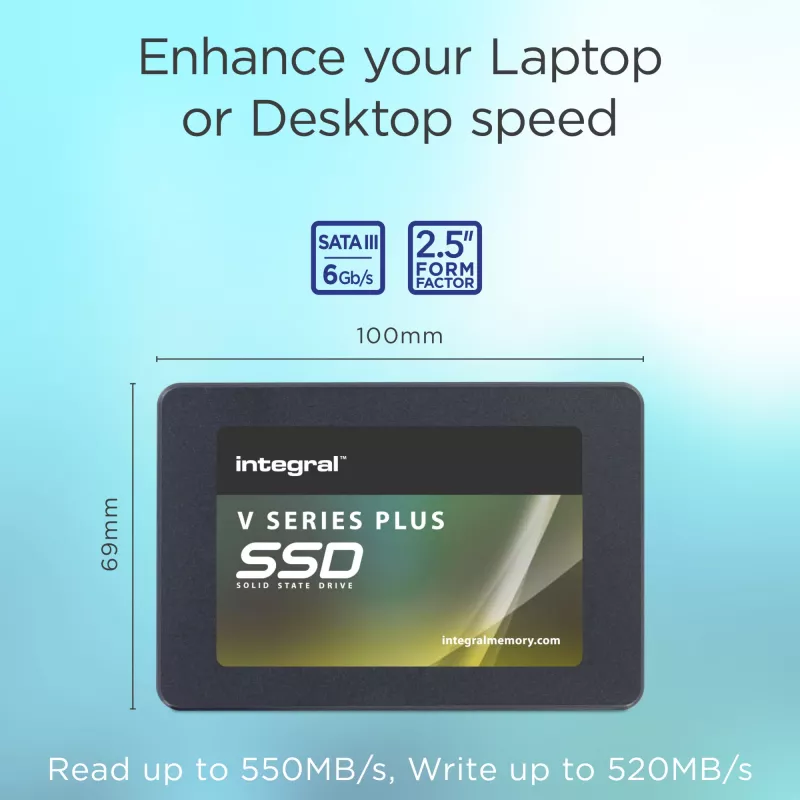 Integral 512GB SSD 2,5 pulgadas SATA 3 R-550MB/s W-520MB/s TBW 150 V SERIES 2 PLUS