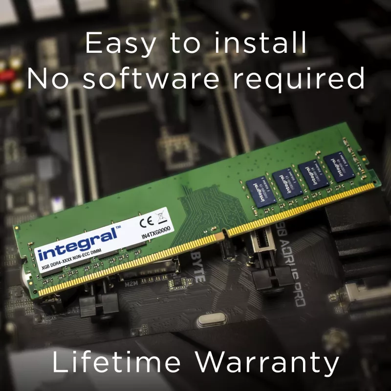 Integral 32GB MÓDULO DE RAM PARA PC DDR4 3200MHZ PC4-25600 SIN BÚFER NO ECC DIMM 1,2V 2GX8 CL22