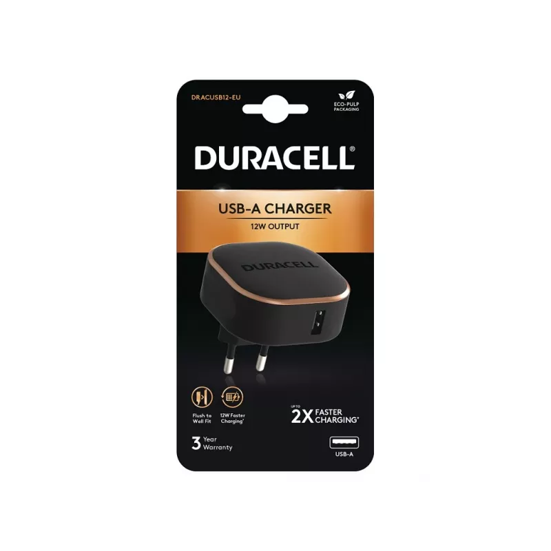 Duracell DRACUSB12-EU cargador móvil negro