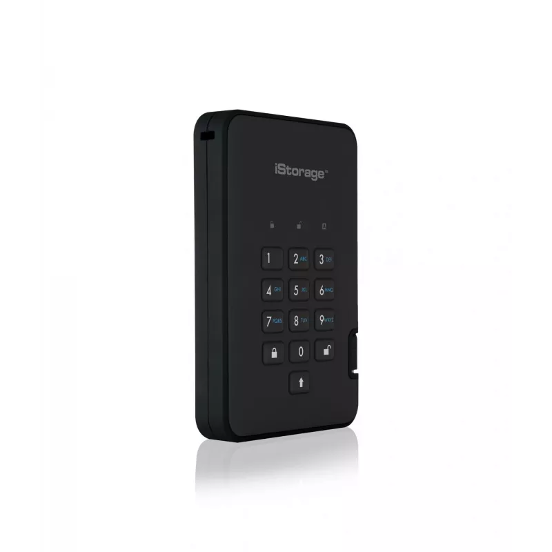 iStorage diskAshur² SSD 128GB Negro | Unidad de estado sólido portátil segura | Cifrado por hardware AES-XTS de 256 bits | Protegida por PIN | Independiente del sistema operativo y de la plataforma | Conforme TAA | Protección contra ataques de fuerza bruta | Resistente al polvo y al agua