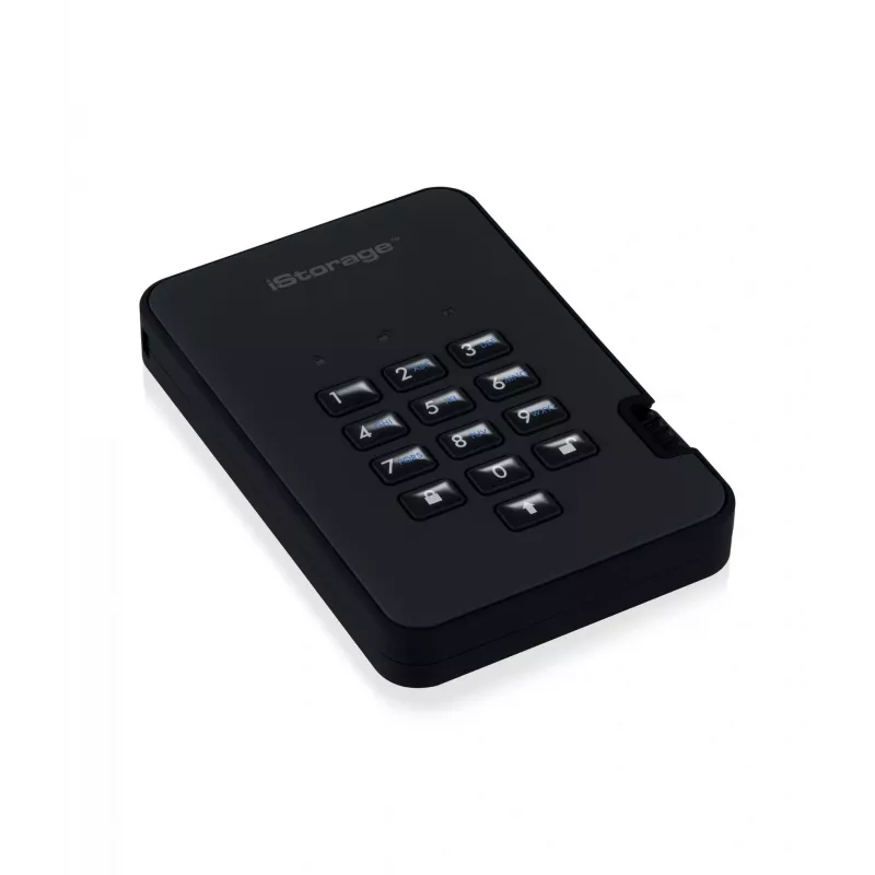 iStorage diskAshur² HDD 4TB Negro | Disco duro portátil seguro | Cifrado por hardware AES-XTS de 256 bits | Protegido por PIN | Independiente del sistema operativo y de la plataforma | Conforme TAA | Protección contra ataques de fuerza bruta | Resistente al polvo y al agua