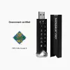 iStorage datAshur PRO2 512 GB | Memoria USB segura | Certificada FIPS 140-2 Nivel 3 | Cifrado por hardware AES-XTS de 256 bits | Protegida por contraseña | Resistente al polvo y al agua |