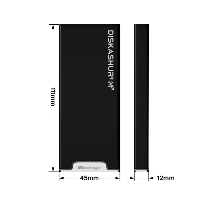 iStorage diskAshur M² SSD 2TB | SSD portátil segura | Conforme FIPS 140-3 Nivel 3 | Common Criteria EAL 5+ | Independiente del SO y de la plataforma | Conforme RGPD, TAA | Defensa contra fuerza bruta | Resistente al polvo y al agua