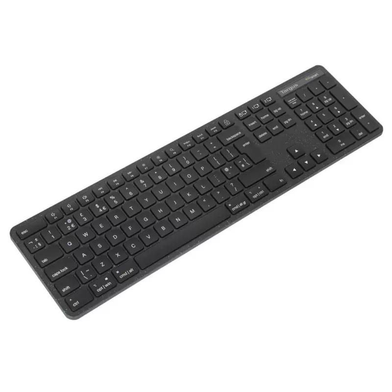 Targus EcoSmart AKB873FR Teclado Universal RF Wireless + Bluetooth AZERTY Francés Negro