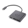 DELL Adaptador USB-C a HDMI/DP con Power Pass-Through, Con cable, USB 3.2 Gen 2 (3.1 Gen 2) Type-C, Negro, 3840 x 2160 píxeles, Dell, 3840 x 2160 píxeles