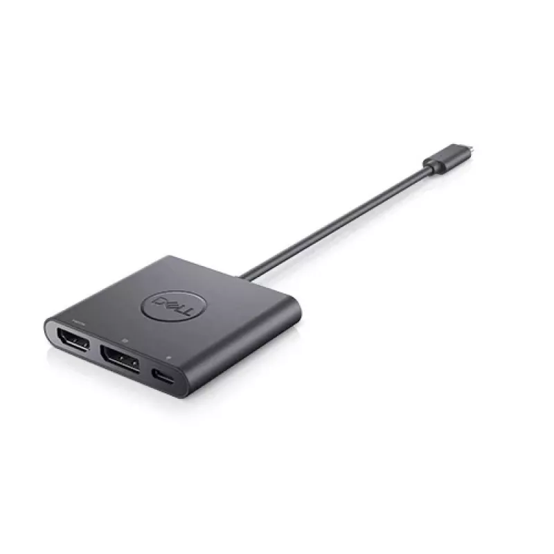 DELL Adaptador USB-C a HDMI/DP con Power Pass-Through, Con cable, USB 3.2 Gen 2 (3.1 Gen 2) Type-C, Negro, 3840 x 2160 píxeles, Dell, 3840 x 2160 píxeles
