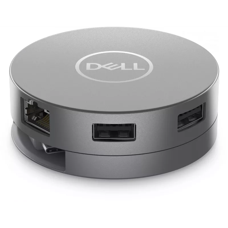 DELL Adaptador multipuerto USB-C 6 en 1 – DA305, Con cable, USB 3.2 Gen 2 (3.1 Gen 2) Type-C, 10,100,1000 Mbit/s, Plata, 3840 x 2160 píxeles, Dell
