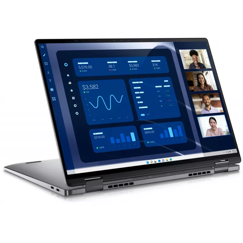 DELL Latitude 9450 2 en 1 Intel Core Ultra 7 165U híbrido (2 en 1) 35,6 cm (14 inch) pantalla táctil Quad HD+ 16 GB LPDDR5x-SDRAM 512 GB SSD Wi-Fi 7 (802.11be) Windows 11 Pro belga gris