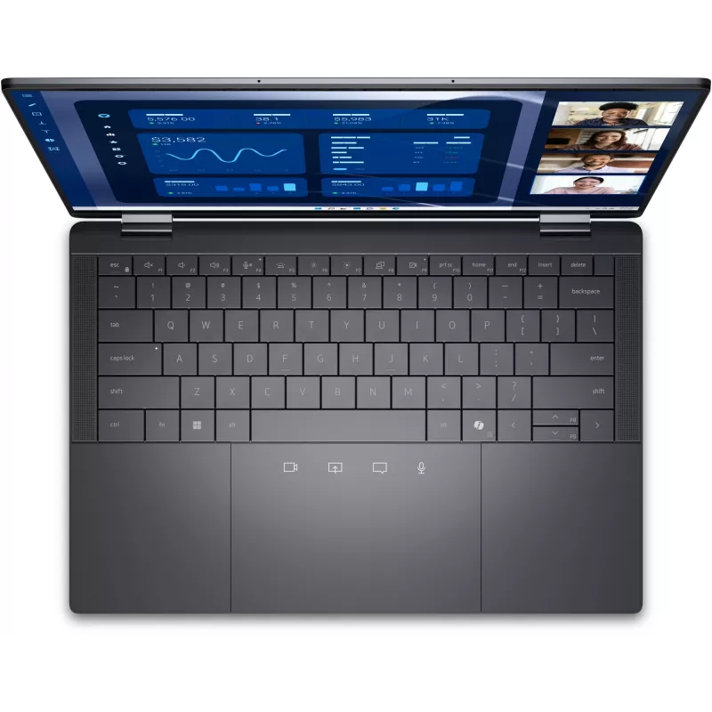 DELL Latitude 9450 2 en 1 Intel Core Ultra 7 165U híbrido (2 en 1) 35,6 cm (14 inch) pantalla táctil Quad HD+ 16 GB LPDDR5x-SDRAM 512 GB SSD Wi-Fi 7 (802.11be) Windows 11 Pro belga gris
