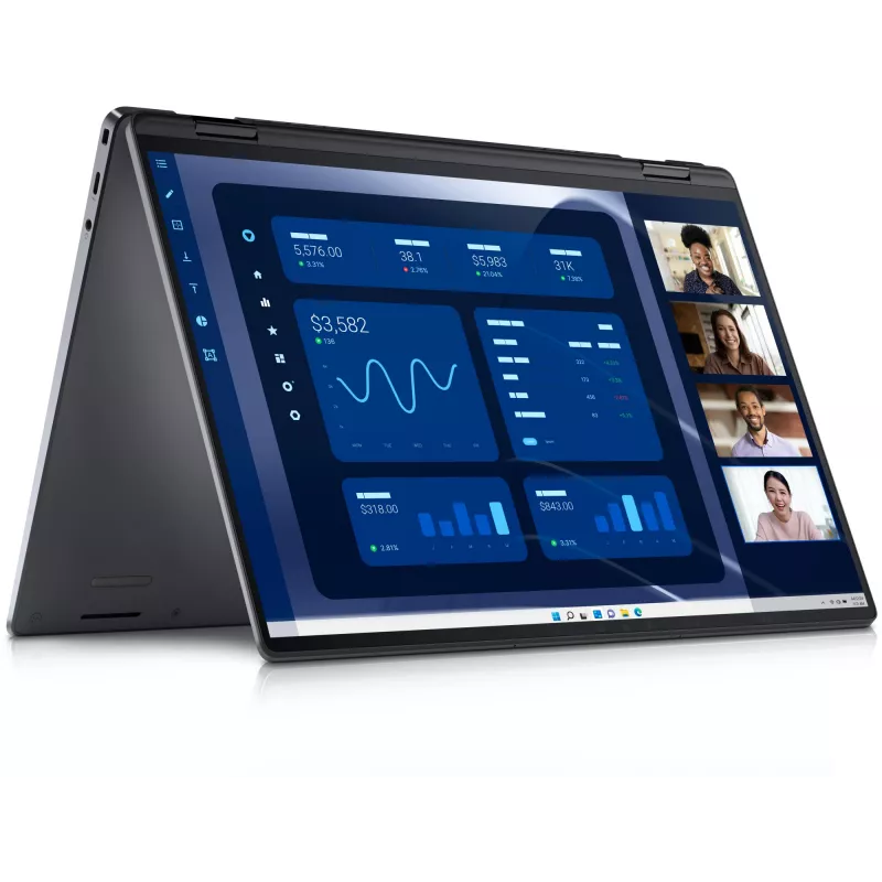 DELL Latitude 9450 2 en 1 Intel Core Ultra 7 165U híbrido (2 en 1) 35,6 cm (14 inch) pantalla táctil Quad HD+ 16 GB LPDDR5x-SDRAM 512 GB SSD Wi-Fi 7 (802.11be) Windows 11 Pro belga gris
