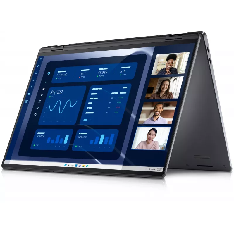 DELL Latitude 9450 2 en 1 Intel Core Ultra 7 165U híbrido (2 en 1) 35,6 cm (14 inch) pantalla táctil Quad HD+ 16 GB LPDDR5x-SDRAM 512 GB SSD Wi-Fi 7 (802.11be) Windows 11 Pro belga gris