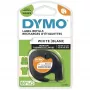 DYMO LetraTag Etiquetas de tela planchables | Original | 12 mm x 2 m rollo | Impresión negra sobre blanco | Etiquetas de ropa planchables ideales para uniformes/ropa infantil | para impresoras LetraTag