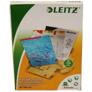 Leitz iLAM Fundas de plastificar A5 brillante Premium, 80 micras, pack de 100