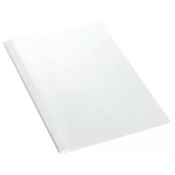 Leitz Carpetas de encuadernación térmica efecto lino 3 mm, A4, Cartón, Transparente, Blanco, 30 hojas, 240 g/m², 80 g/m²