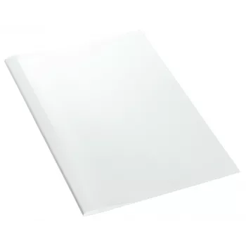 Leitz Carpetas de encuadernación térmica Standard 1,5 mm, A4, Cartón, PVC, Transparente, Blanco, 15 hojas, 240 g/m², 80 g/m²