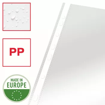 Esselte funda Heavy Duty 105my A4, 210 x 297 mm (A4), transparente, polipropileno (PP), superior, 0,105 mm, 230 mm