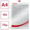 Esselte Funda 75my A4, 210 x 297 mm (A4), Transparente, Polipropileno (PP), Vertical, Superior, 0.075 mm