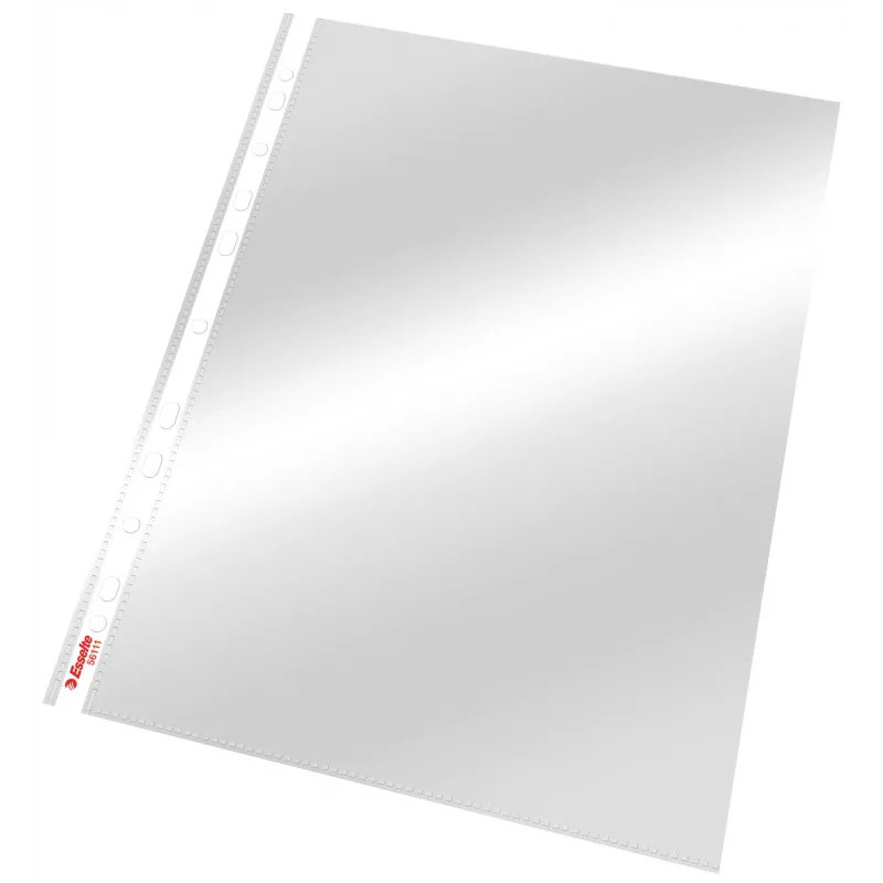 Esselte Funda 75my A4, 210 x 297 mm (A4), Transparente, Polipropileno (PP), Vertical, Superior, 0.075 mm