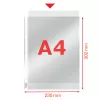 Esselte Funda 75my A4, 210 x 297 mm (A4), Transparente, Polipropileno (PP), Vertical, Superior, 0.075 mm