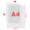 Esselte funda transparente Premium A4 abierta por arriba y por la izquierda, 30 % plástico reciclado preconsumo
