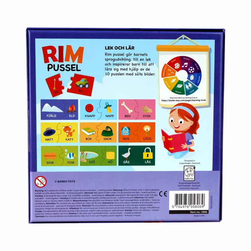 Barbo Toys puzzle didáctico juego de mesa