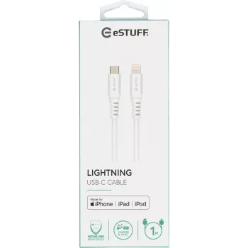 eSTUFF ES602101 Cable Lightning 1 m blanco