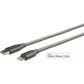 eSTUFF ES602160 Cable Lightning 1 m acero inoxidable