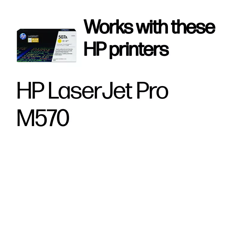 HP 507A Amarillo Original Cartucho de tóner LaserJet, 6000 páginas, Amarillo, 1 ud.